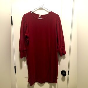 Maroon Kate Quinn 1X Organic Cotton Sweater Dress
